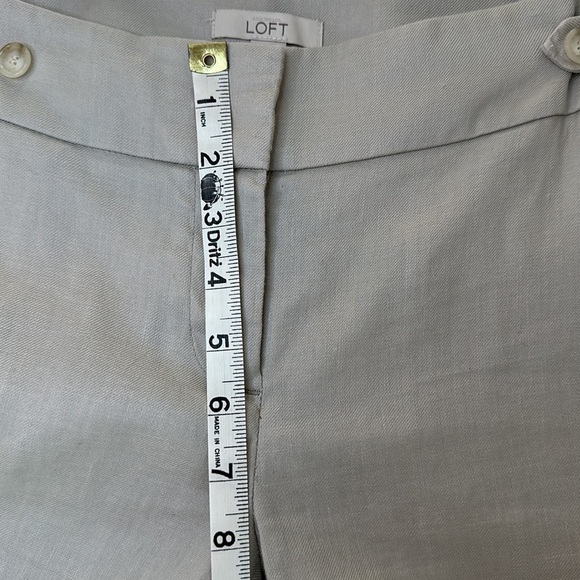Loft Linen Blend Straight Leg Pants Size 4 - Picture 10 of 11